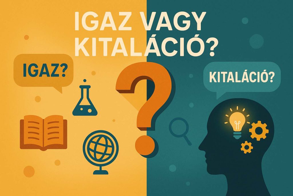 Kvízkép – Igaz vagy Kitaláció? | Tudományos és fiktív állításokat vizsgáló magyar kvíz borítója