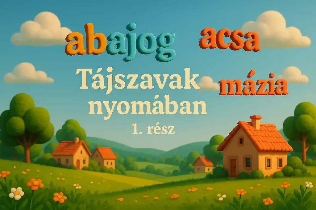 Tájszavak nyomában kvíz illusztráció – magyar falu lebegő nyelvjárási szavakkal