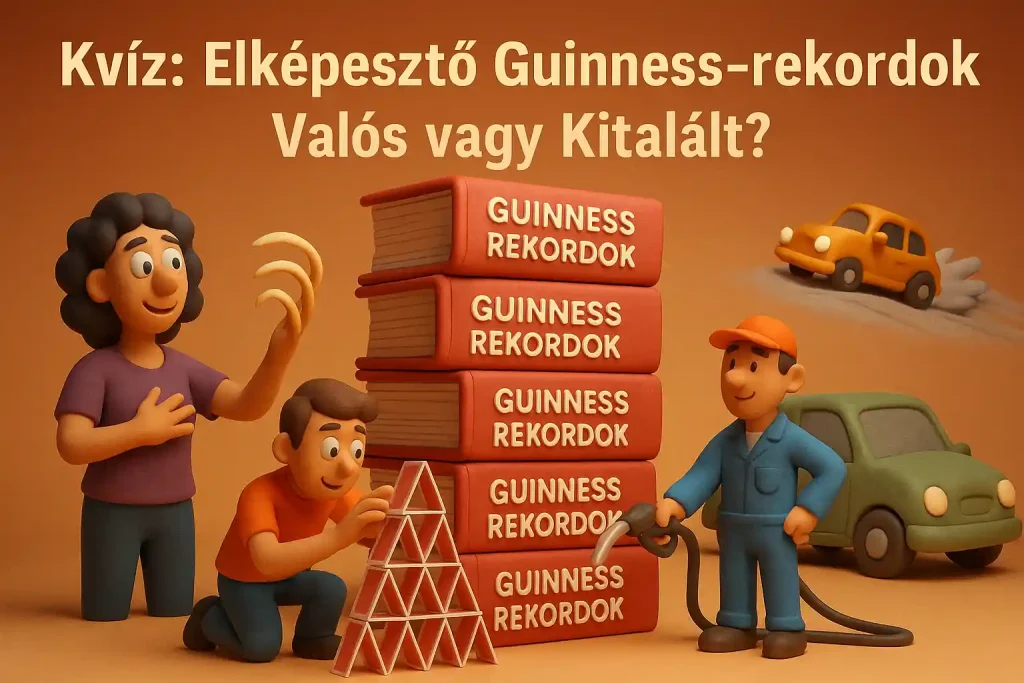 Guinness-rekordok érdekességek – egy kvíz arról, hogy melyik rekord valós és melyik kitalált.