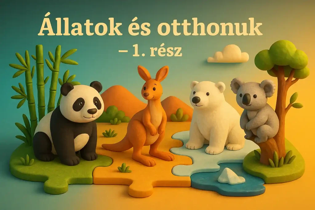 Panda, kenguru, koala és jegesmedve természetes otthonukban