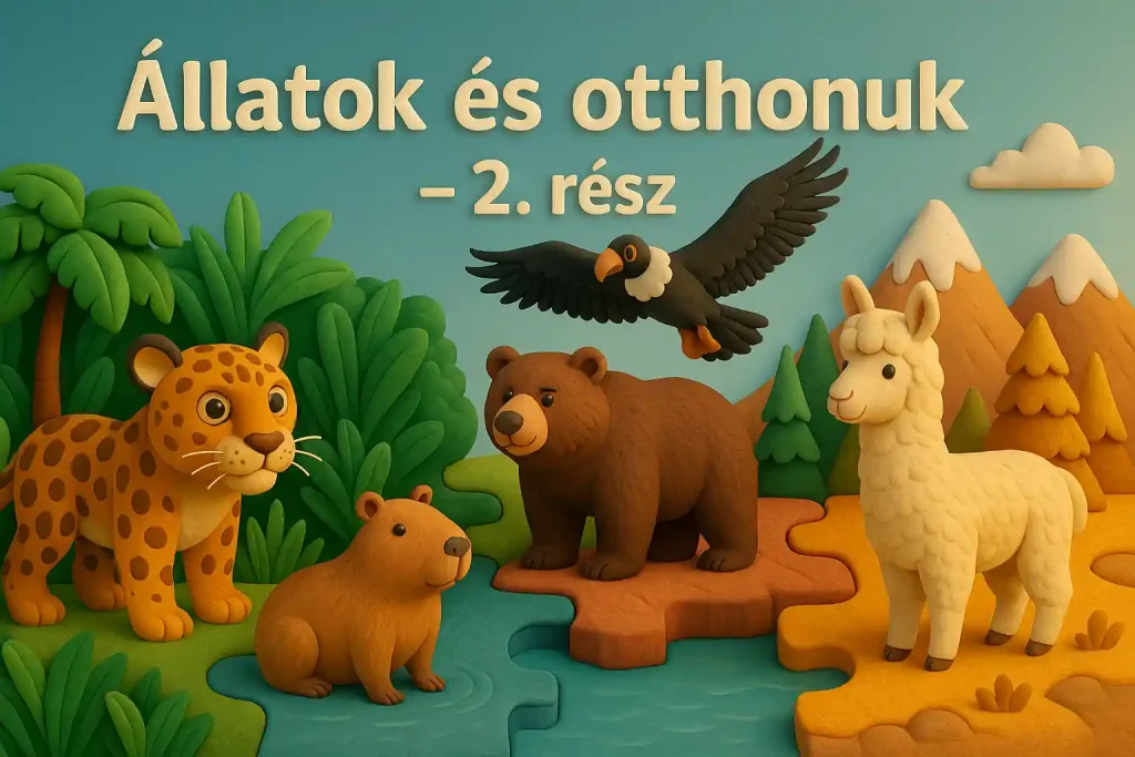 Jaguár, kapibara, grizzly, alpaka és andoki kondor otthonukban