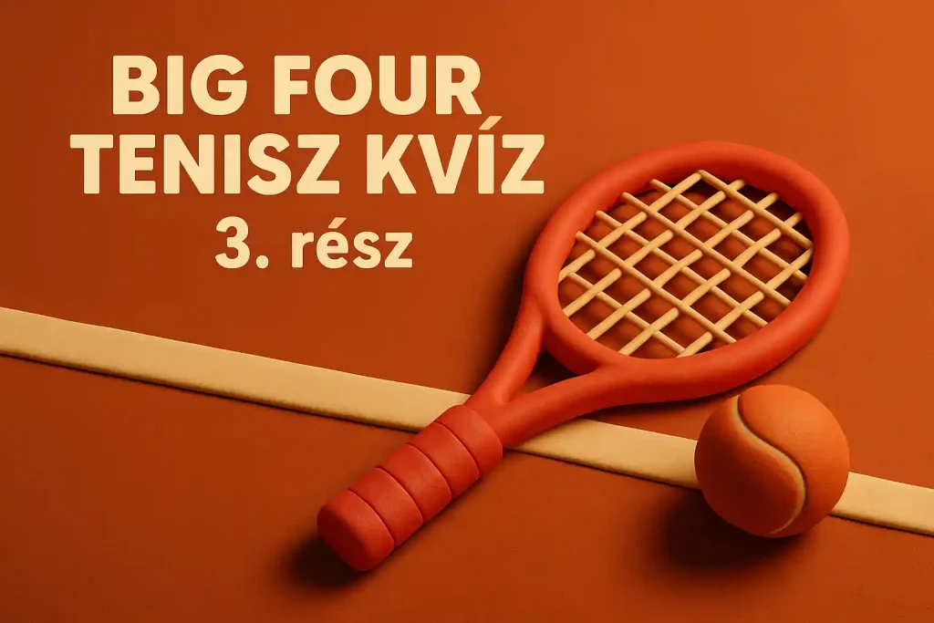 Piros teniszütő és salak színű labda clay stílusban