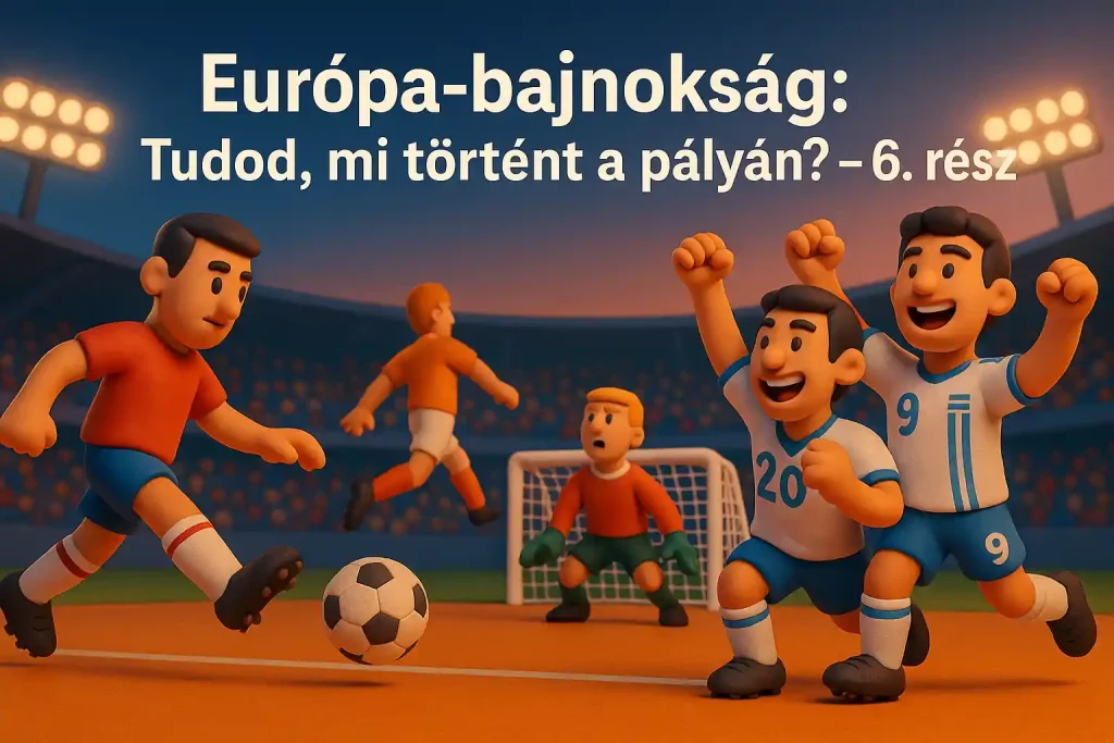 Európa-bajnokság legendás pillanatai 3D illusztrációban
