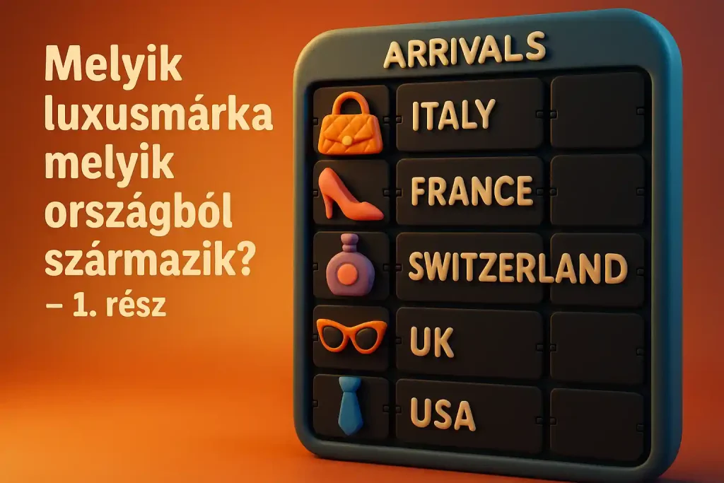 Kitalált divatszimbólumokat ábrázoló illusztráció országnevekkel
