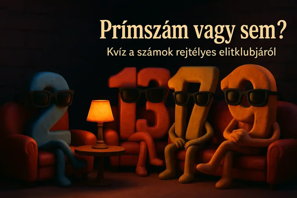 Rejtélyes prímszám karakterek egy titkos klubban ülnek, 3D animációs stílusban.