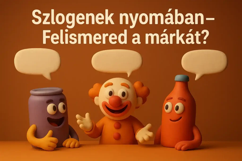 3D clay figurák játékos jelenetben üres beszédbuborékokkal