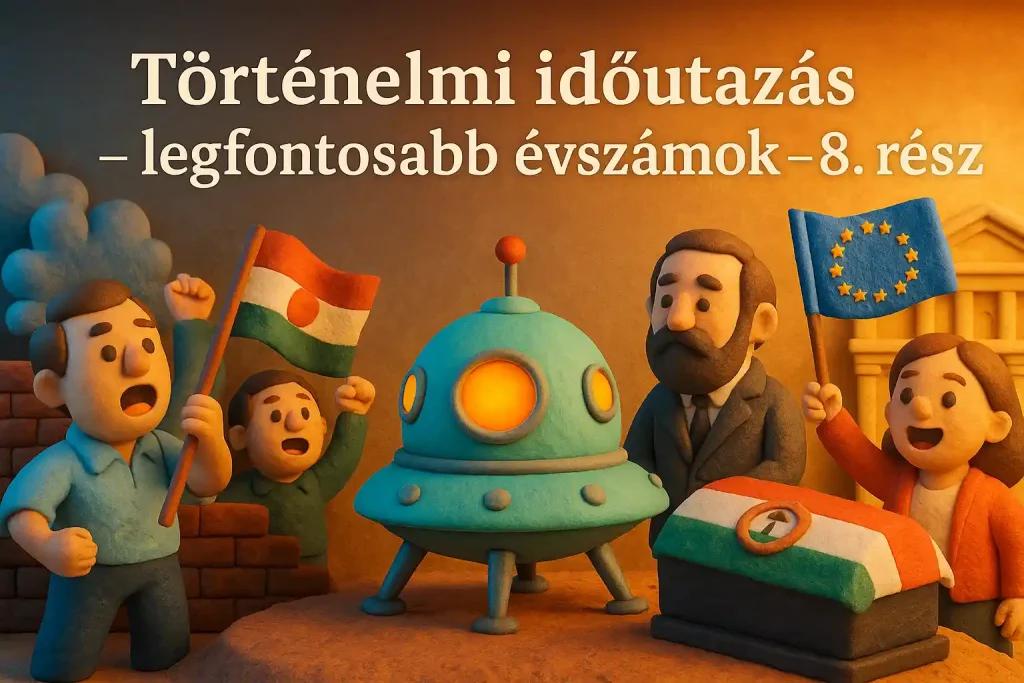 Magyar történelem 20. századi ikonikus pillanatai 3D stílusban