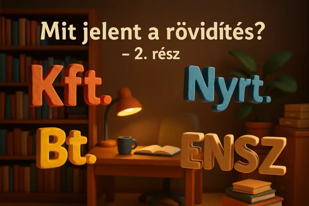 Rövidítések kvíz második rész – jogi és gazdasági betűszavak