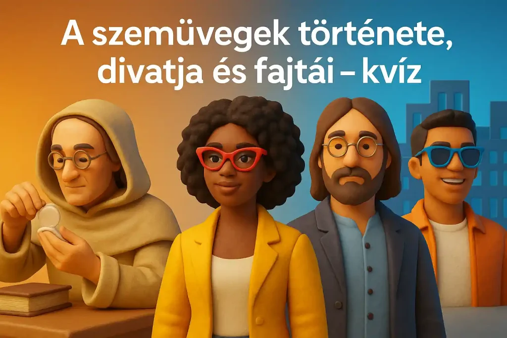 A szemüvegek fejlődése a középkortól napjainkig egy illusztráción
