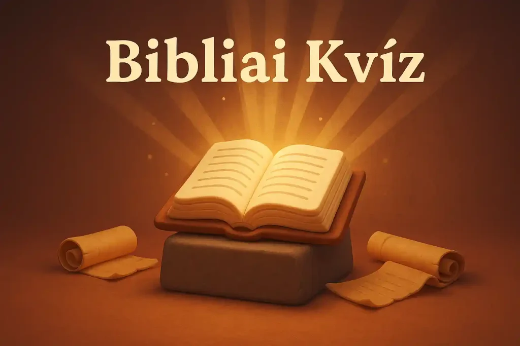 Bibliai kvíz – nyitott Biblia fényárban