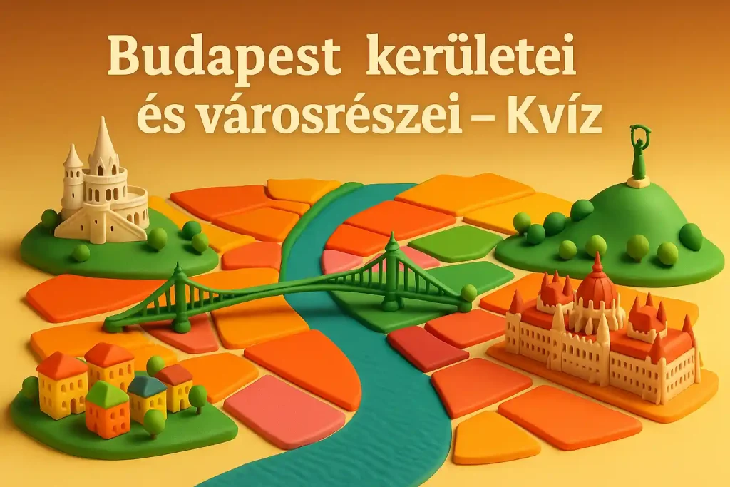 Budapest kerületei és városrészei illusztrált térkép