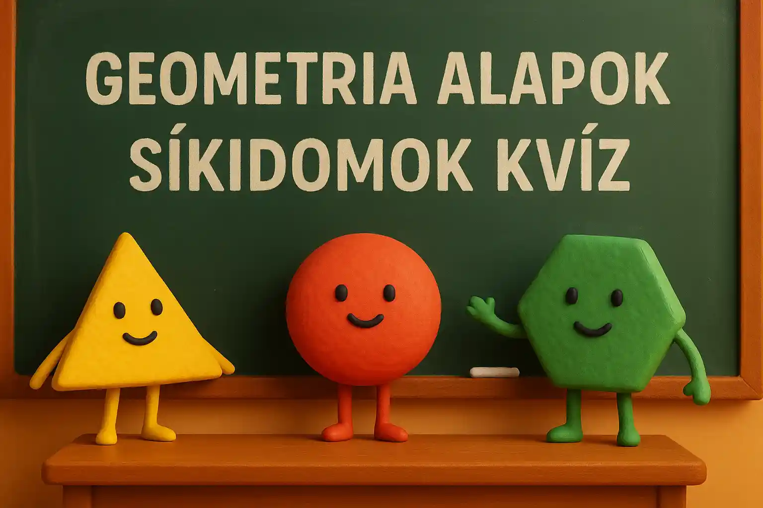 Geometriai formák színes illusztrációja kvízhez