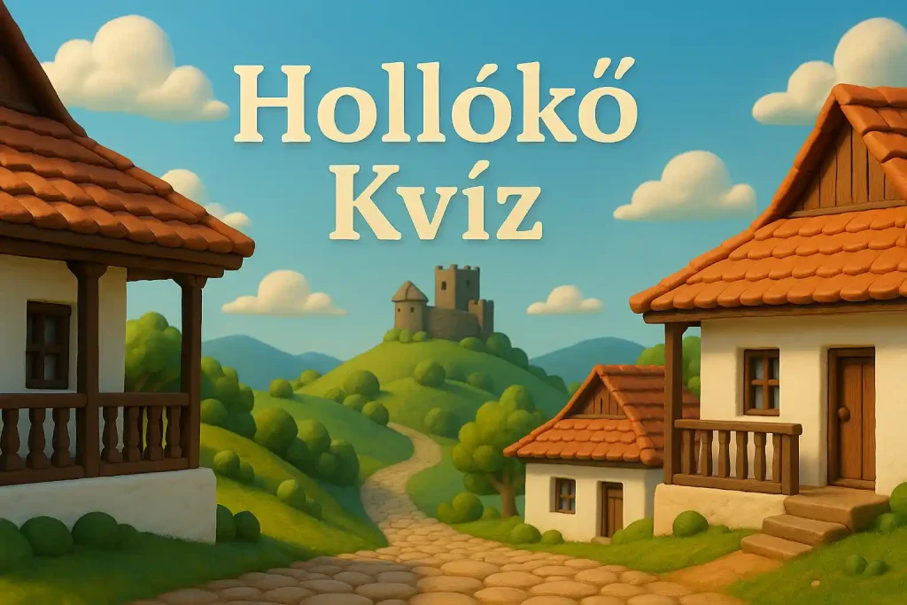 Hollókő falu és vára a Cserhát dombjai között
