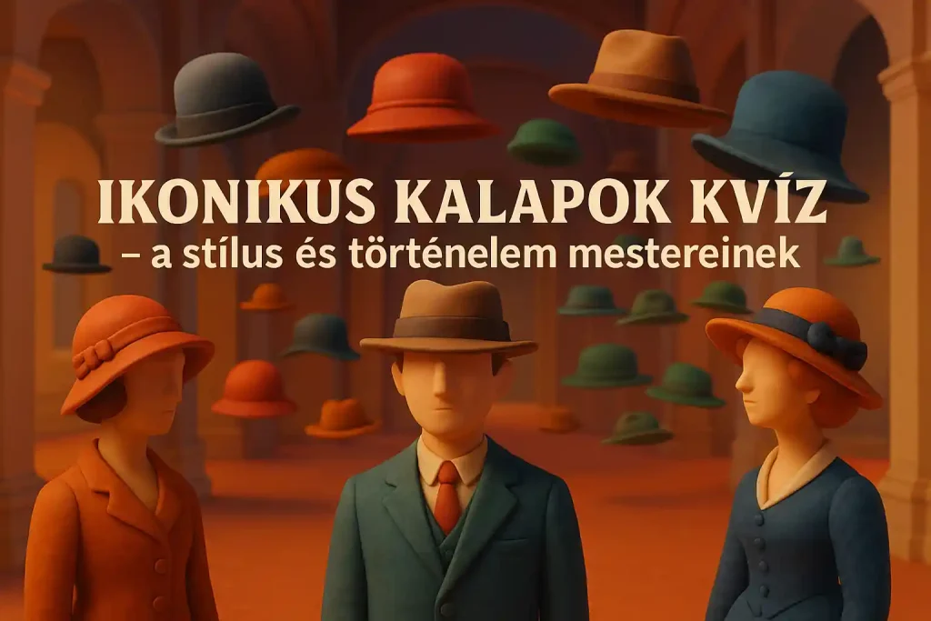 Ikonikus kalapok és híres divattörténeti stílusok illusztrációja