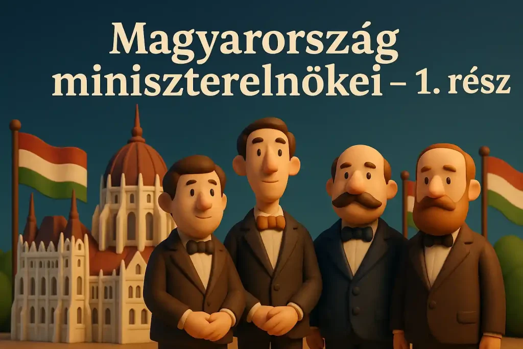 Magyarország miniszterelnökei – történelmi illusztráció a 19. századból