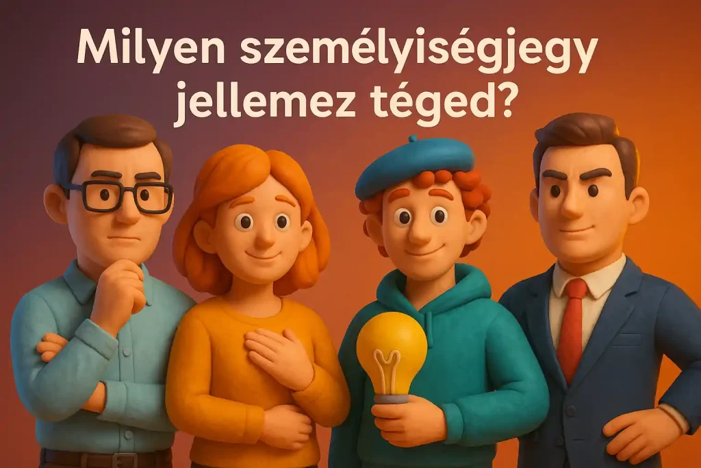 Négy különböző személyiségtípus illusztrációja
