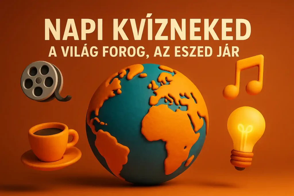 Földgömb körül lebegő ikonok – Napi Kvízneked