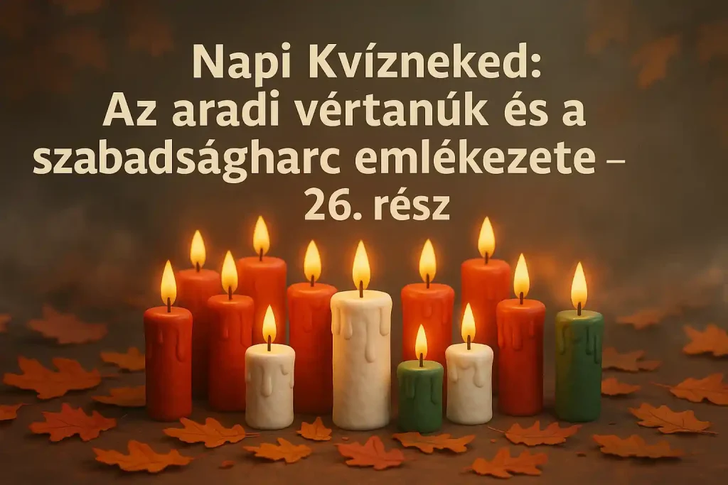 Aradi vértanúk emlékezete – gyertyák és magyar trikolór