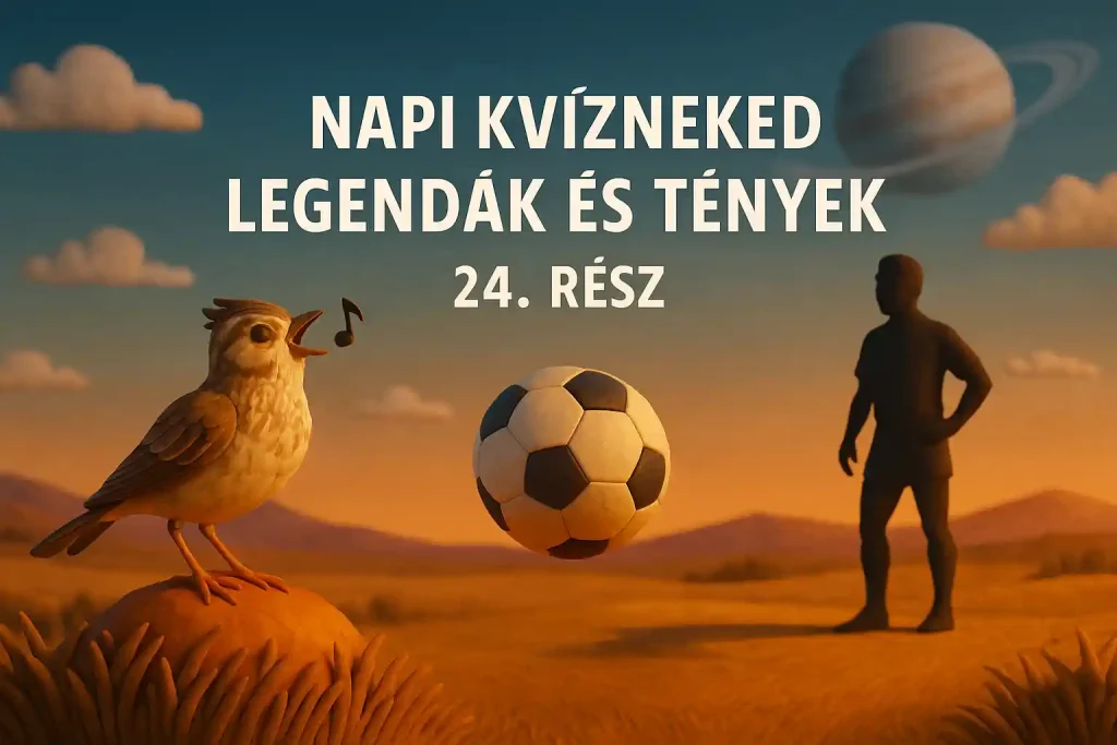 Napi kvízneked legendák és tények színes illusztráció