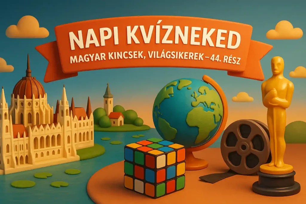 Napi Kvízneked – Magyar kincsek és világsikerek illusztráció
