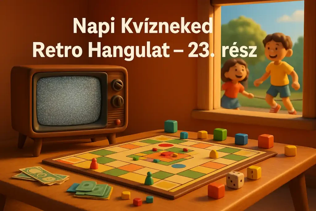 Retro hangulat kvíz – régi tévével és társasjátékkal