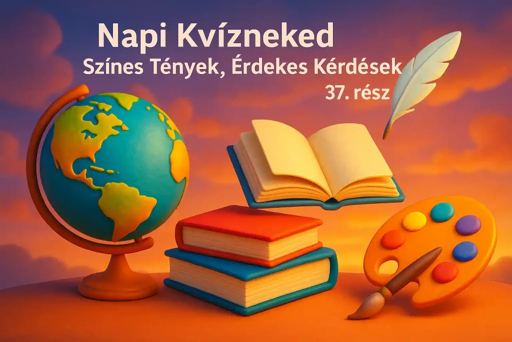 Színes illusztráció földgömbbel, könyvekkel és festőpalettával, 3D stílusban.