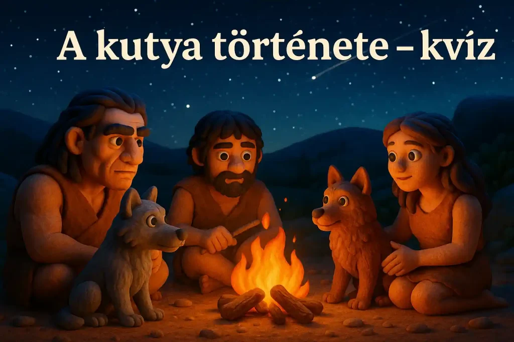 ősember és farkas a tűznél – a kutya történetének kezdete