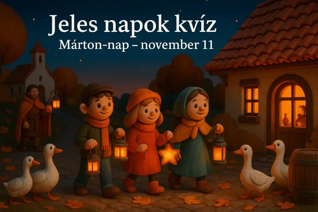 Márton-napi lampionos felvonulás és libák egy őszi estén