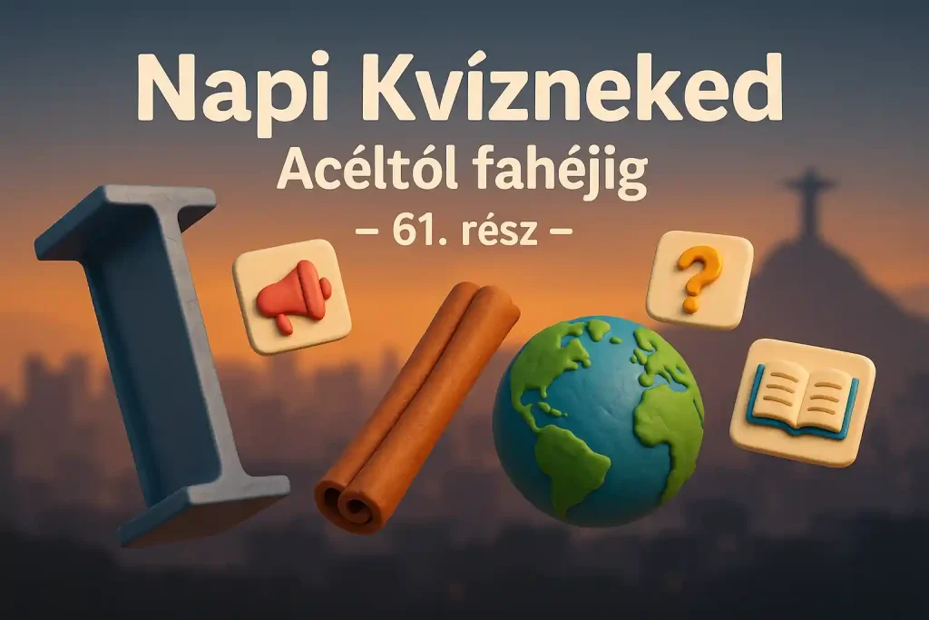 Acél és fahéj motívumos illusztráció a Napi Kvíznekedhez