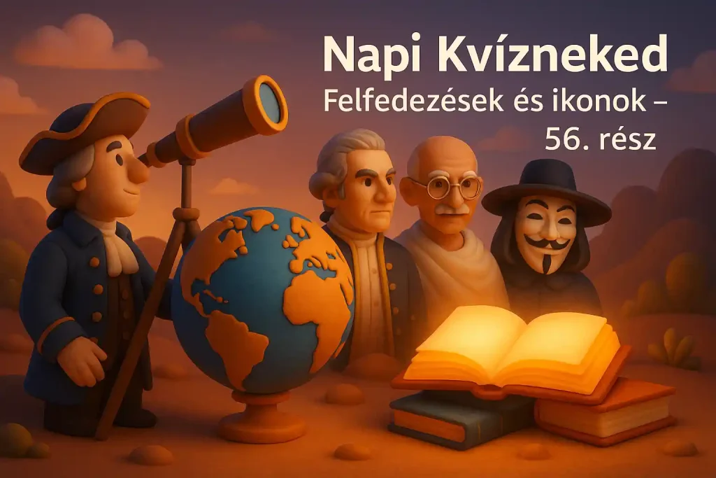 Felfedezések és ikonok – Napi Kvízneked illusztráció