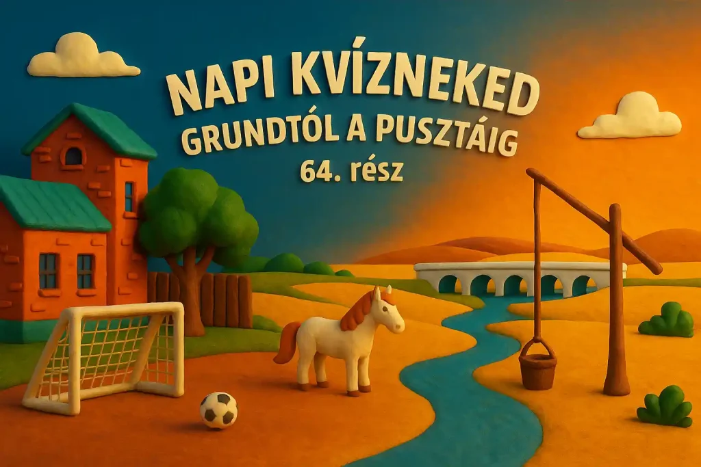 3D clay illusztráció a grund és a puszta hangulatával.