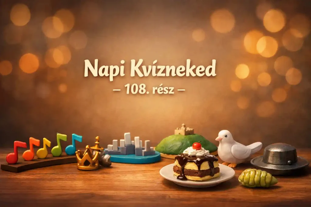 Vegyes kvíz 108. rész hero kép, jelképes tárgyakkal a zenétől a kibernetikáig.