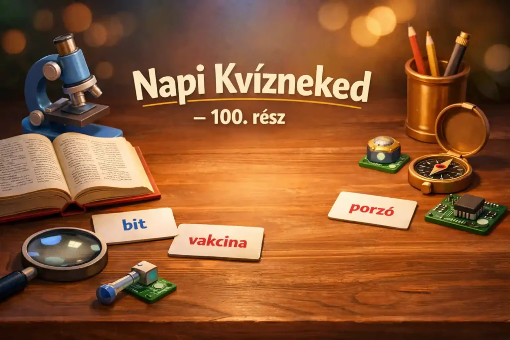 Definíciók kvíz asztali jelenet szótárral és fogalomkártyákkal – Napi Kvízneked 100. rész.