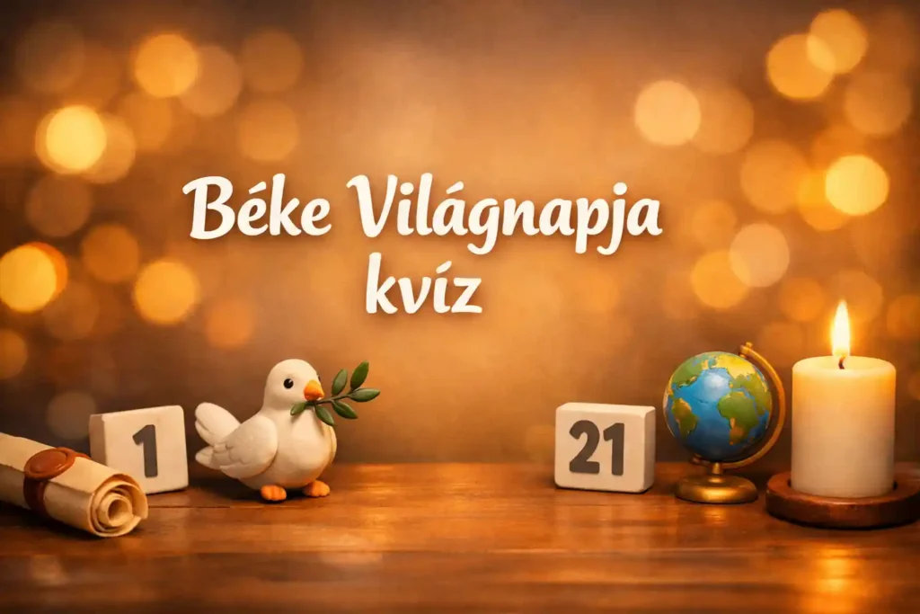 Béke világnapja kvíz hero kép békegalambbal és olajággal
