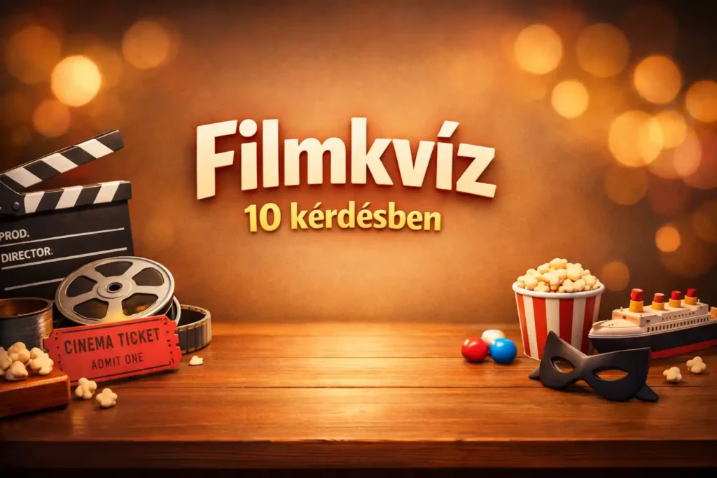 Filmkvíz 10 kérdésben – filmes kvíz hangulatos mozi kellékekkel