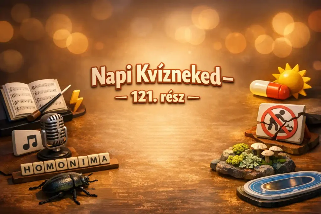 Vegyes kvíz hero kép: szimbólumok zenéről, mitológiáról, nyelvről, természetről és sportról.