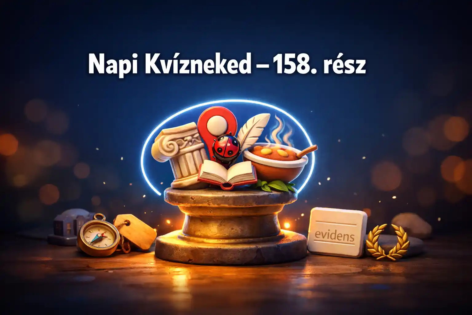 Napi Kvízneked – 158. rész 1 Napi Kvízneked – 158. rész hero kép, vegyes műveltségi kvíz témákkal