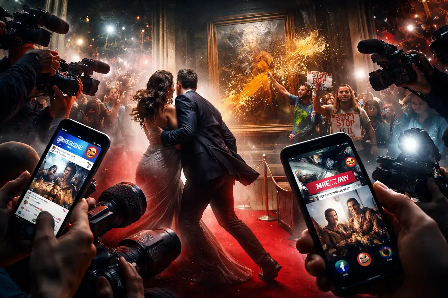 Vakuk és telefonképernyők egy botrányokról szóló kvízhez