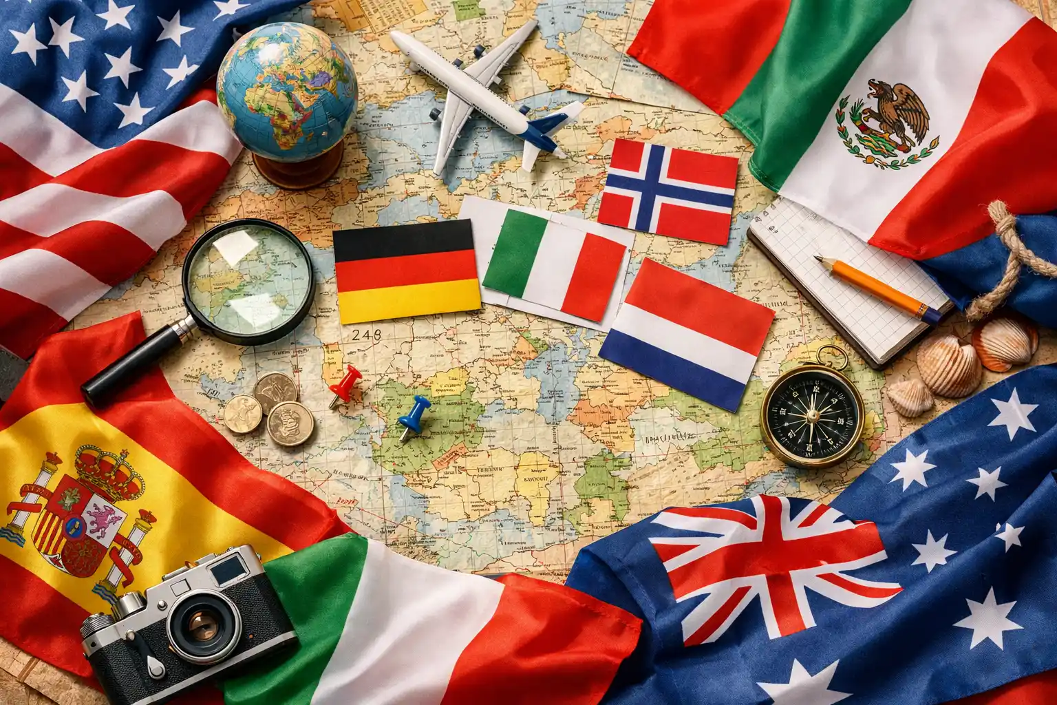 Színes zászlórészletek országfelismerő kvízhez