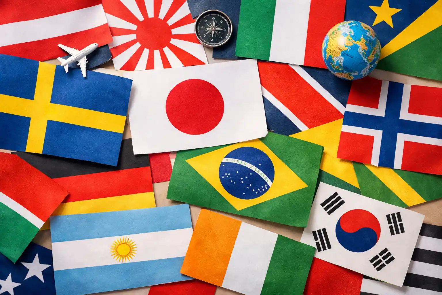 Színes zászlóminták országfelismerő kvízhez