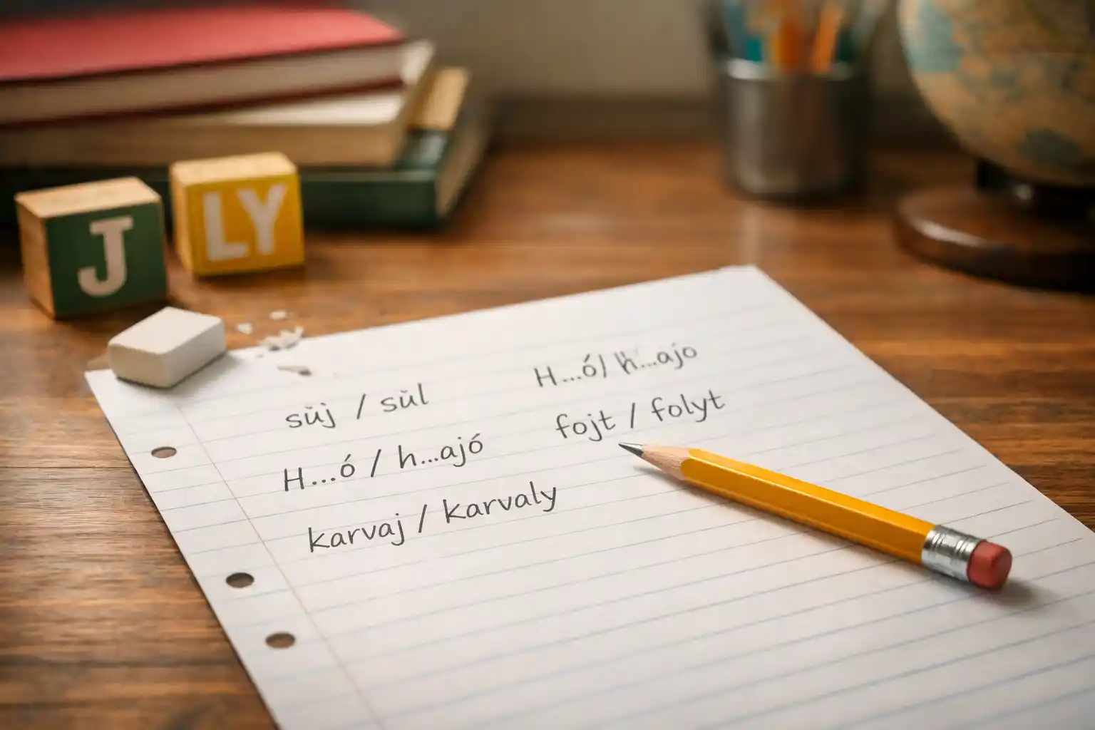 Papír és ceruza helyesírási kvíz témában