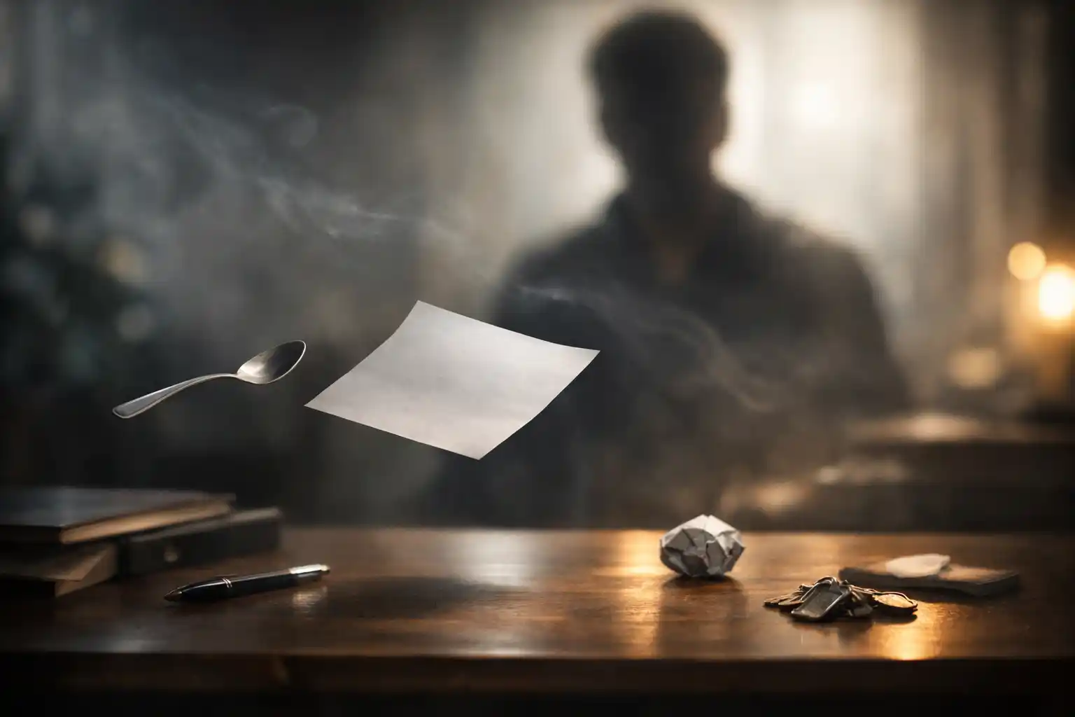 Lebegő tárgyak asztal felett, telekinézis kvíz