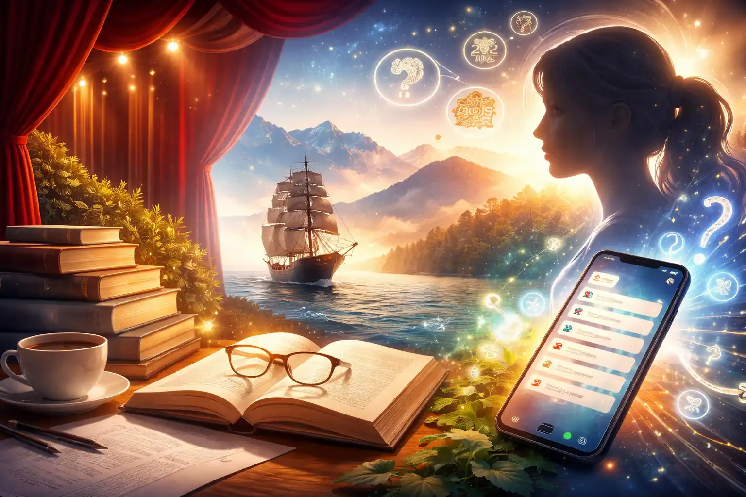 Vegyes témájú napi kvíz hero kép ikonikus tárgyakkal