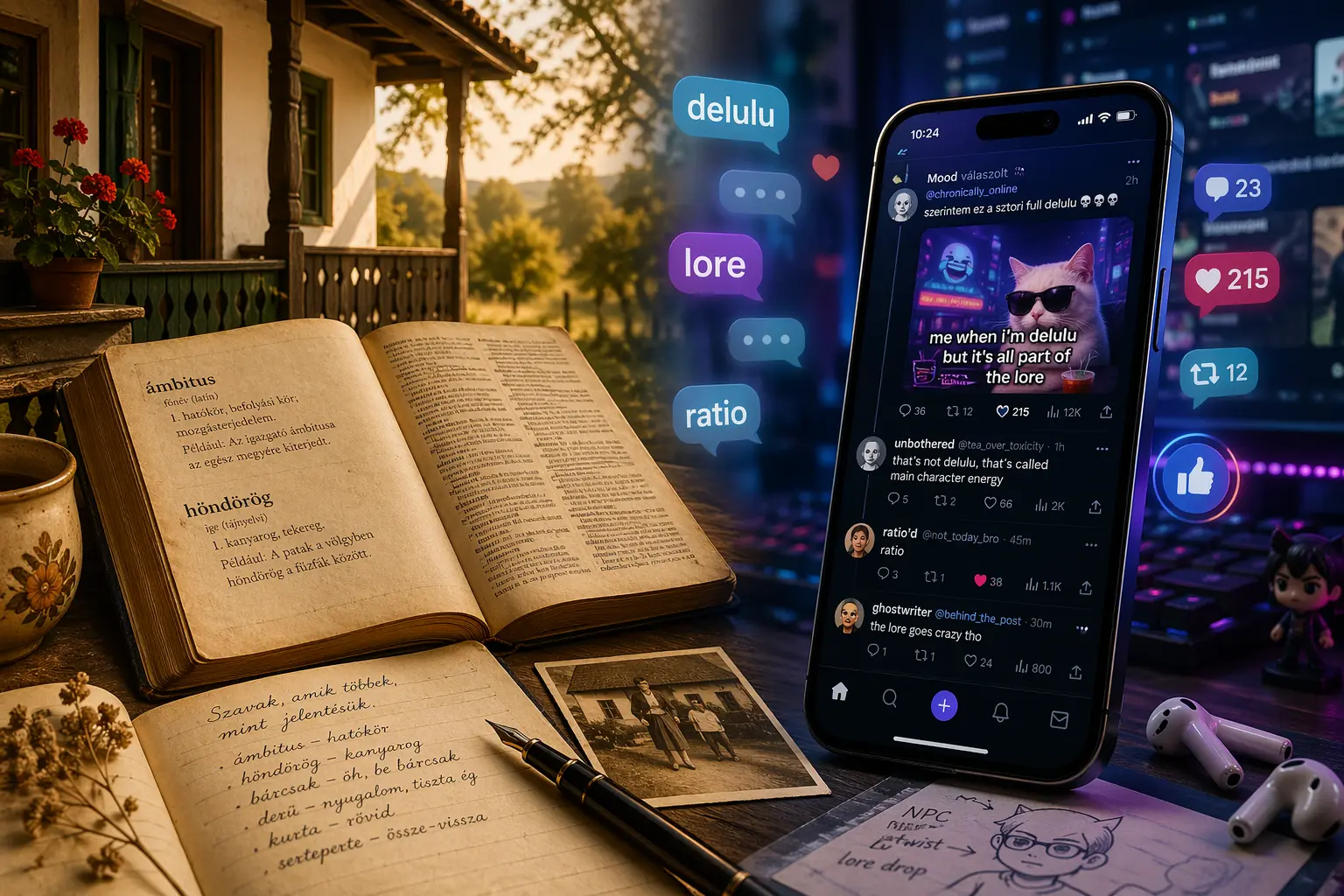 Mit jelent az, hogy esmángol, delulu vagy ratio? Nyelvi kvíz