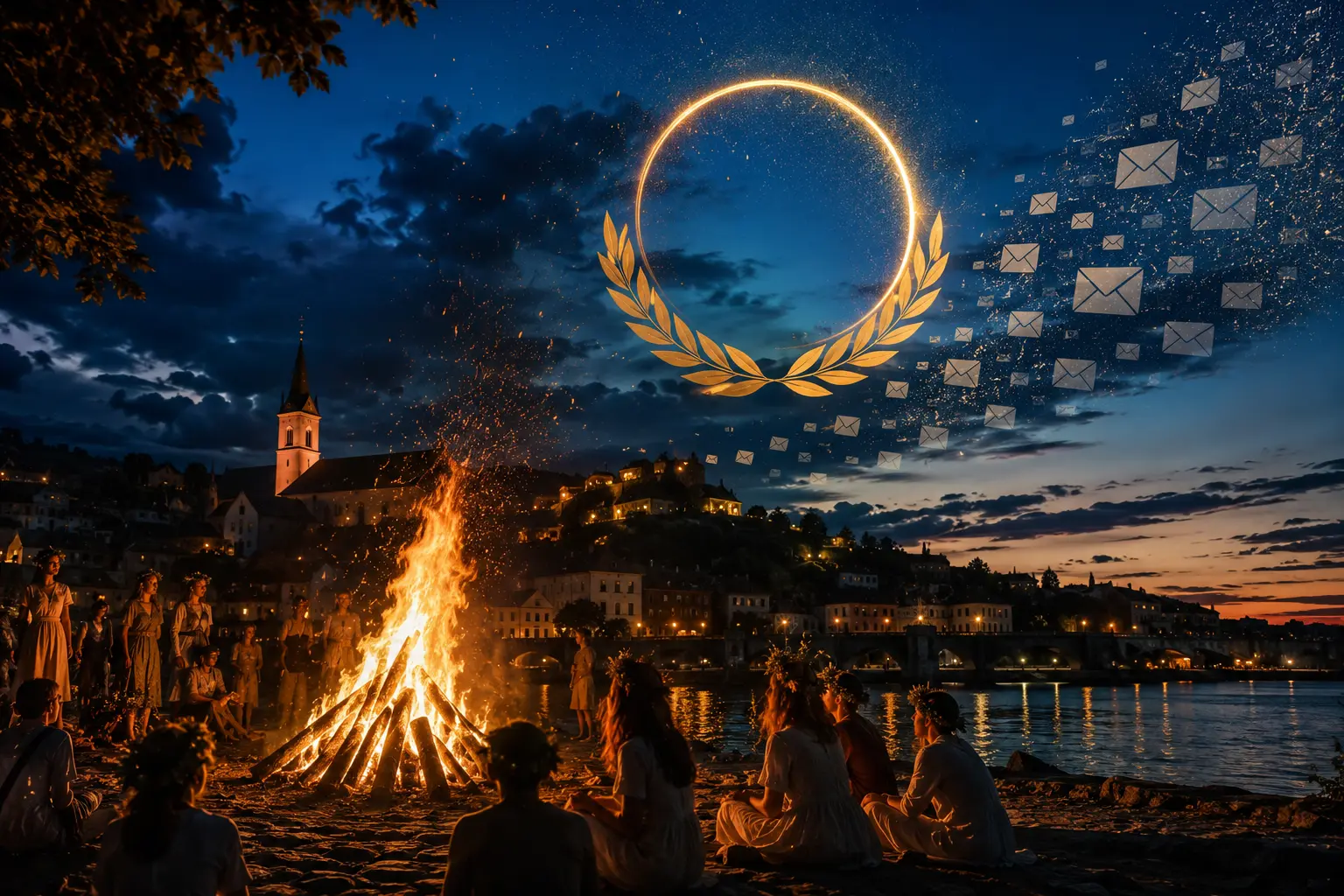 Máglyák, Gyűrűk és Spam-szűrők: A Nagy Június 23-i Ünnepi Kvíz 1 június 23-i vegyes kvíz hangulati képe máglyával és gyűrűmotívummal