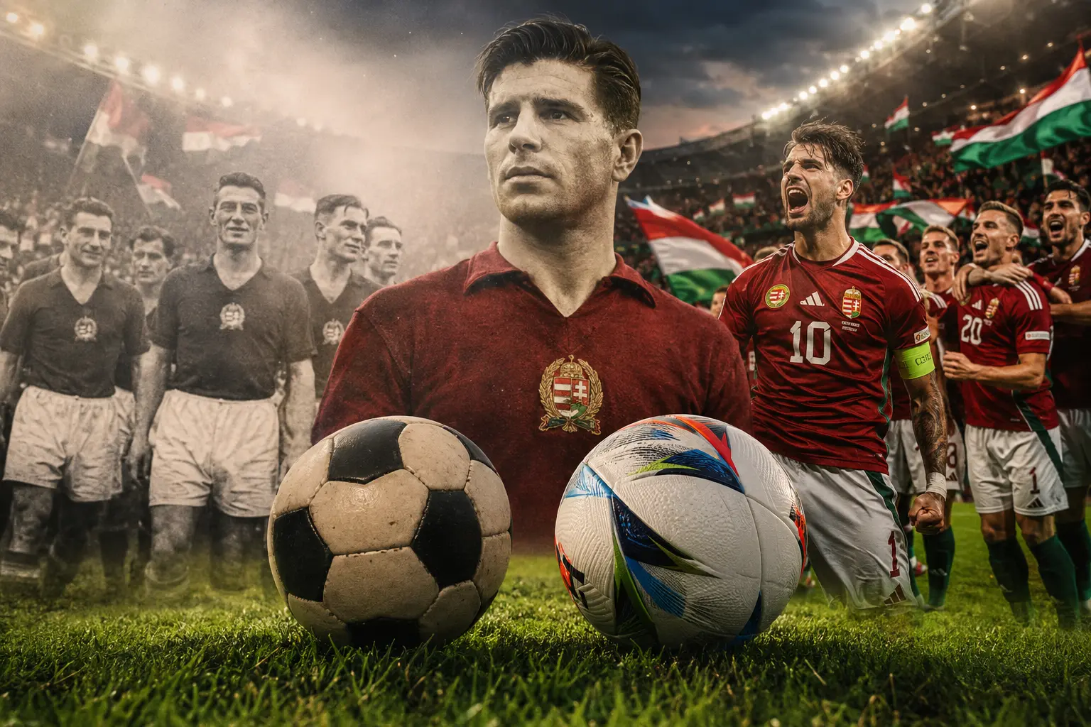 Magyar válogatott részvétele a világbajnokságon 1 magyar foci kvíz hangulatkép stadionnal és labdákkal