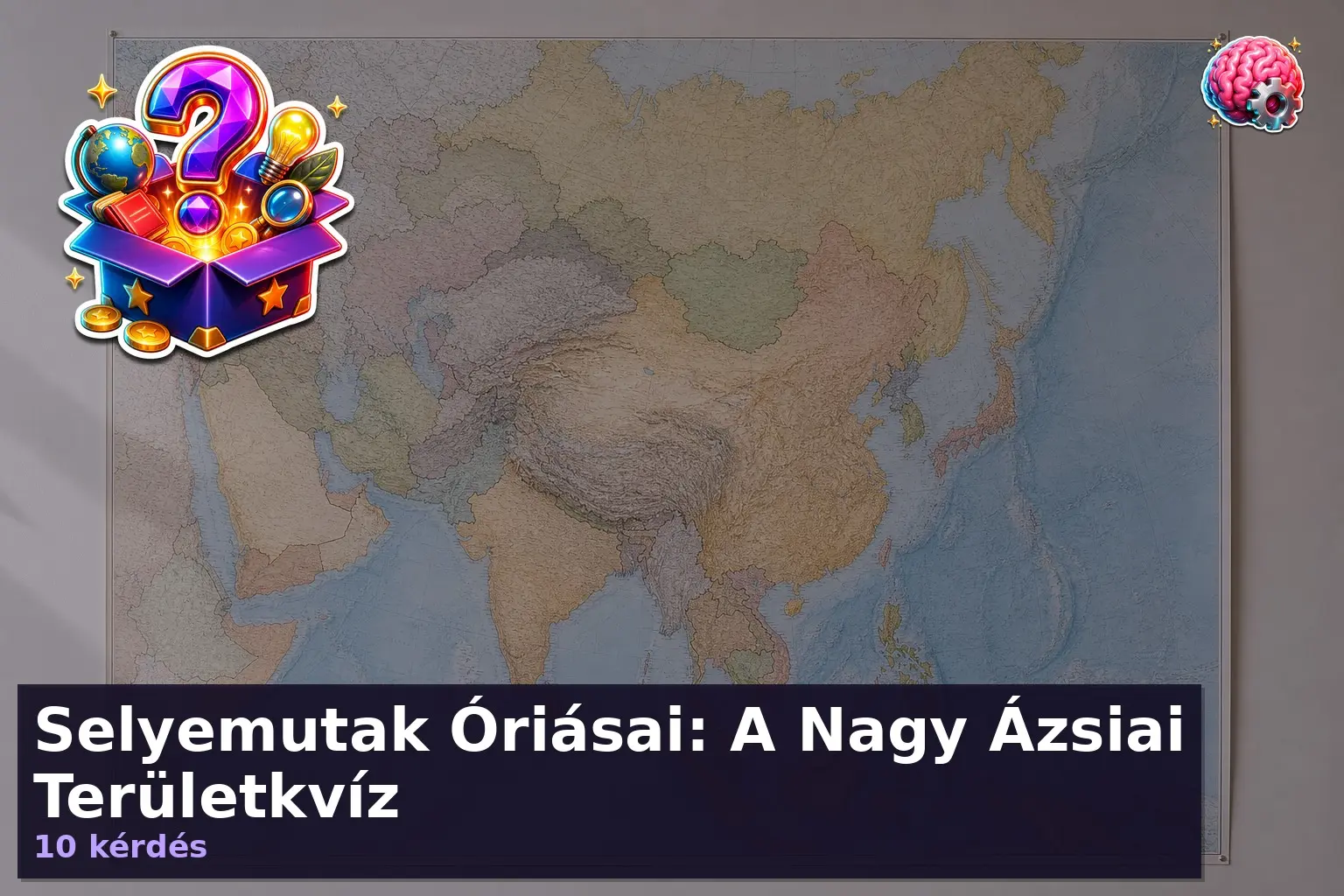 Ázsiai országok kvíz témájú Ázsia-térkép