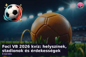Foci VB 2026 kvíz: helyszínek, stadionok és érdekességek