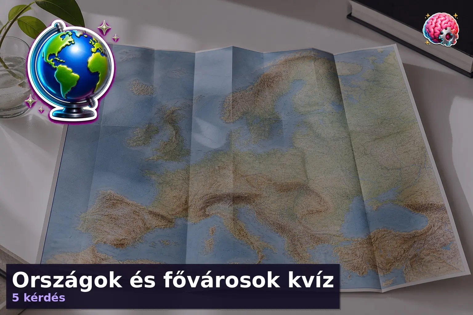 Országok és fővárosok kvíz témájú Európa-térkép