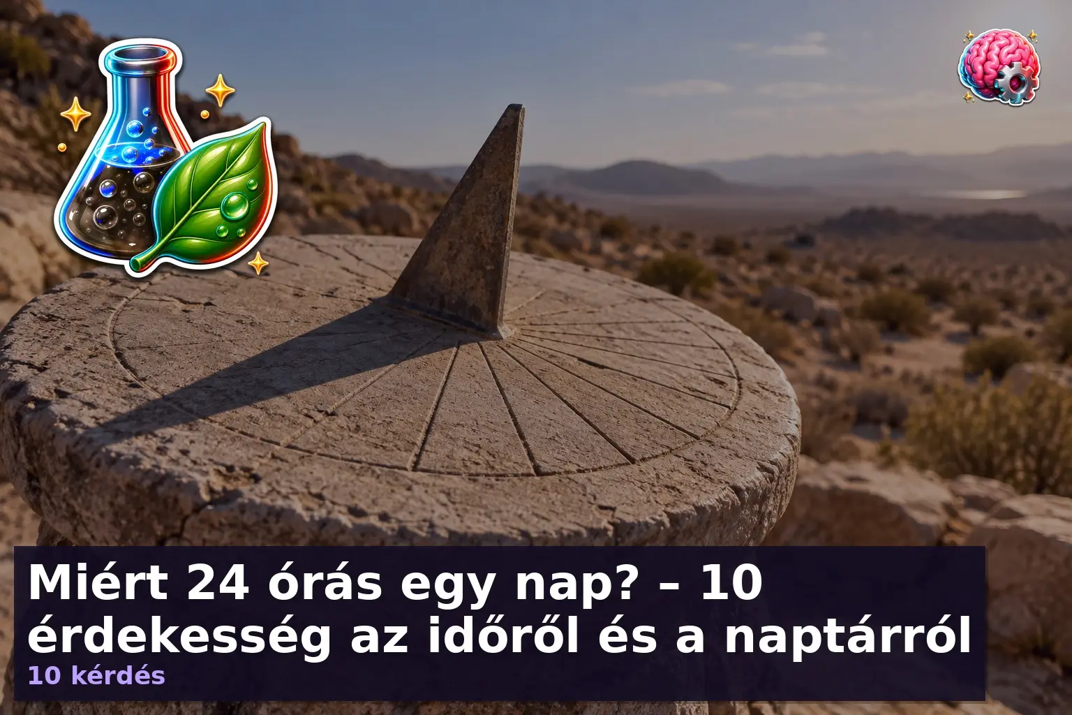 idő és naptár kvíz - ókori napóra a sivatagban